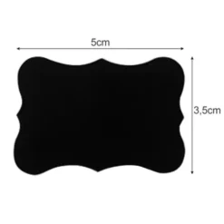 Självhäftande PVC-etiketter 5x3,5 cm svarta 24-pack
