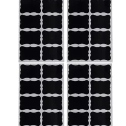 Självhäftande PVC-etiketter 5x3,5 cm svarta 24-pack