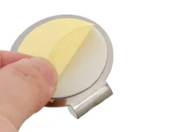 Självhäftande väggkrokar rostfritt stål 4-pack silver 4 x 3,5 cm