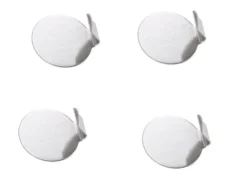 Självhäftande väggkrokar rostfritt stål 4-pack silver 4 x 3,5 cm