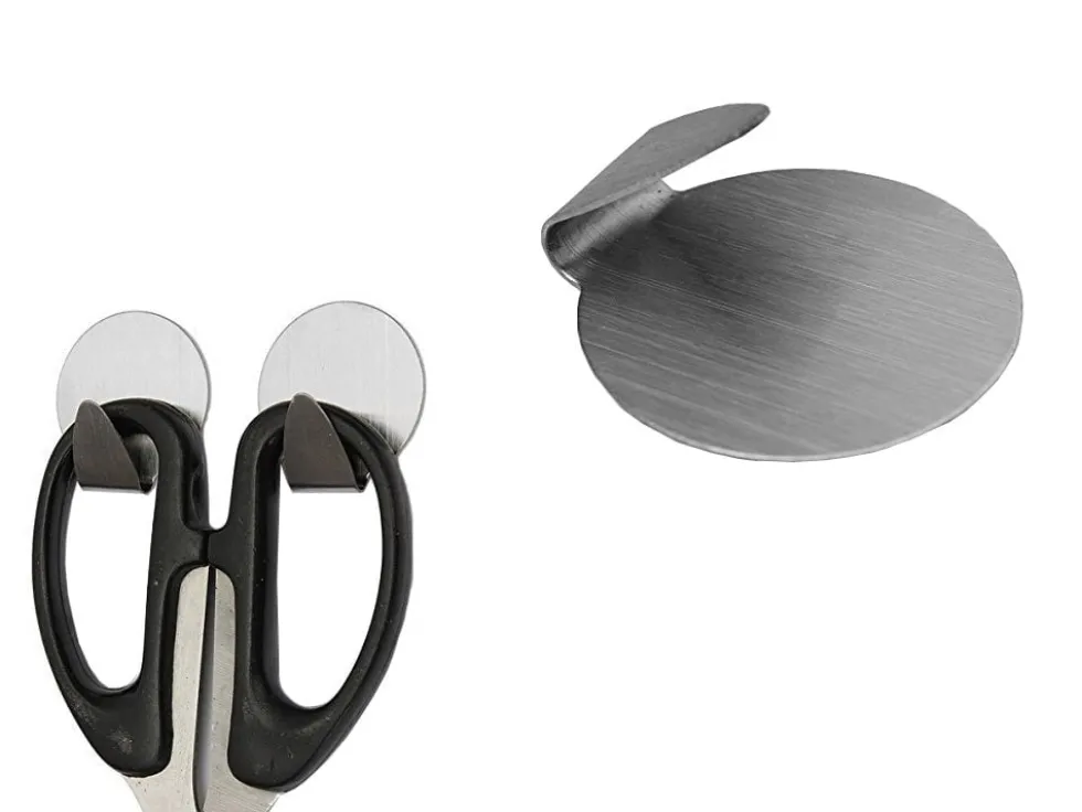 Självhäftande väggkrokar rostfritt stål 4-pack silver 4 x 3,5 cm