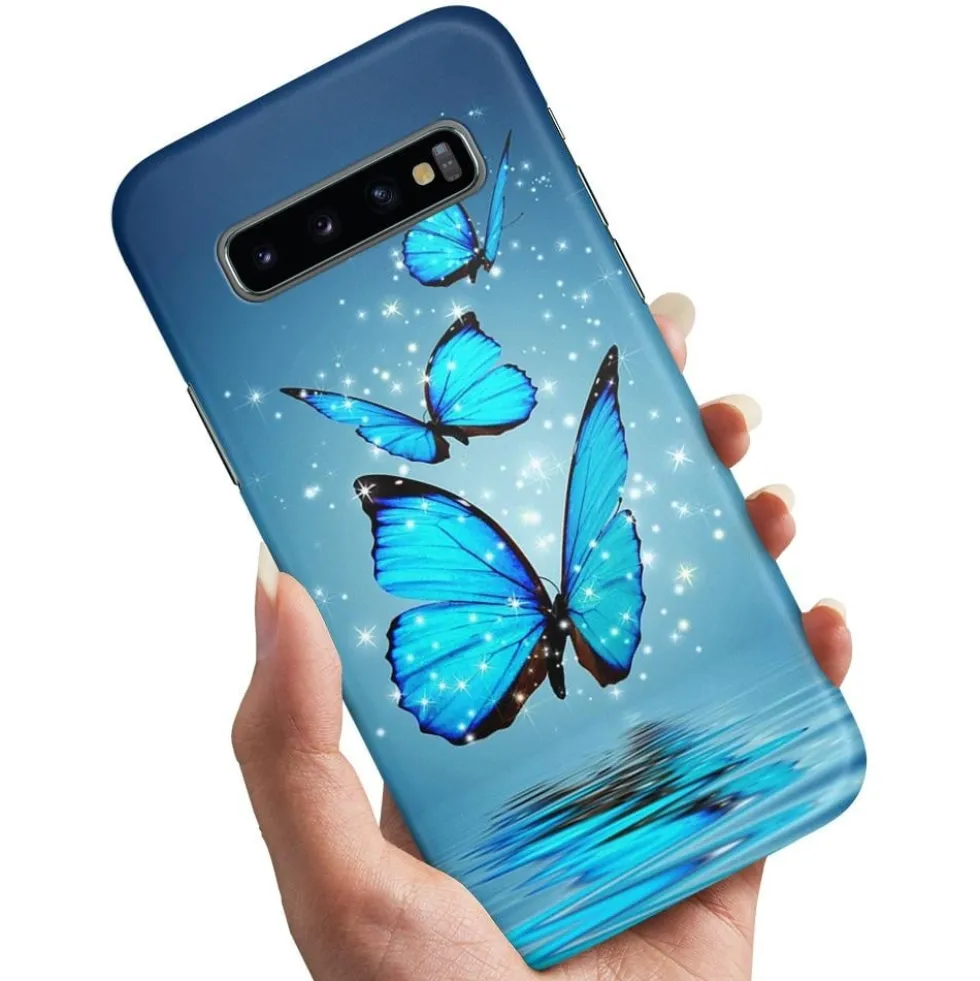 Skal Glittrande Fjärilar för Samsung Galaxy S10