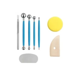 Skulpteringsverktyg för lera 40 delar XXL-set med rullväska 58x22 cm