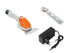 Sladdlös grästrimmer och häcksax 2i1