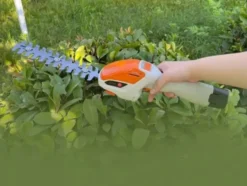 Sladdlös grästrimmer och häcksax 2i1