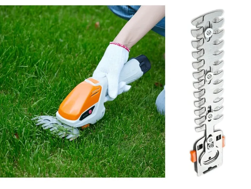 Sladdlös grästrimmer och häcksax 2i1