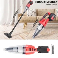 Sladdlös handdammsugare 2-i-1 med 2 batterier – 5500 Pa, HEPA, LED