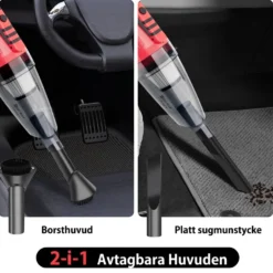 Sladdlös handdammsugare 2-i-1 med 2 batterier – 5500 Pa, HEPA, LED
