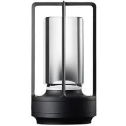 Sladdlös LED Lampa - Uppladdningsbar Bordslampa i Metall Lykta Svart