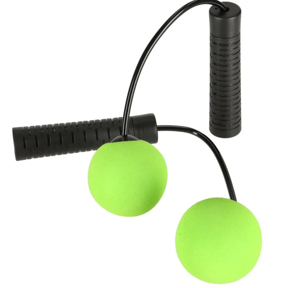 Sladdlöst hopprep utan lina med motståndsbollar, 2 handtag 38 cm
