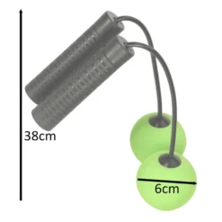 Sladdlöst hopprep utan lina med motståndsbollar, 2 handtag 38 cm