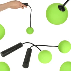 Sladdlöst hopprep utan lina med motståndsbollar, 2 handtag 38 cm