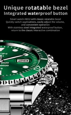 Smart watch / Träningsklocka AW12 Grön