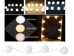 Sminkbordsljus med 10 LED-lampor