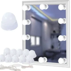 Sminkbordsljus med 10 LED-lampor