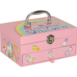 Smink- och nagelset för barn / Unicorn sminkväska