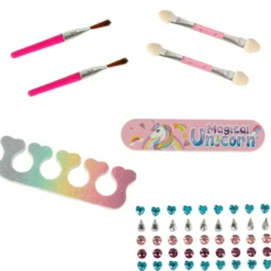 Smink- och nagelset för barn / Unicorn sminkväska