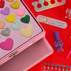 Smink- och nagelset för barn / Unicorn sminkväska
