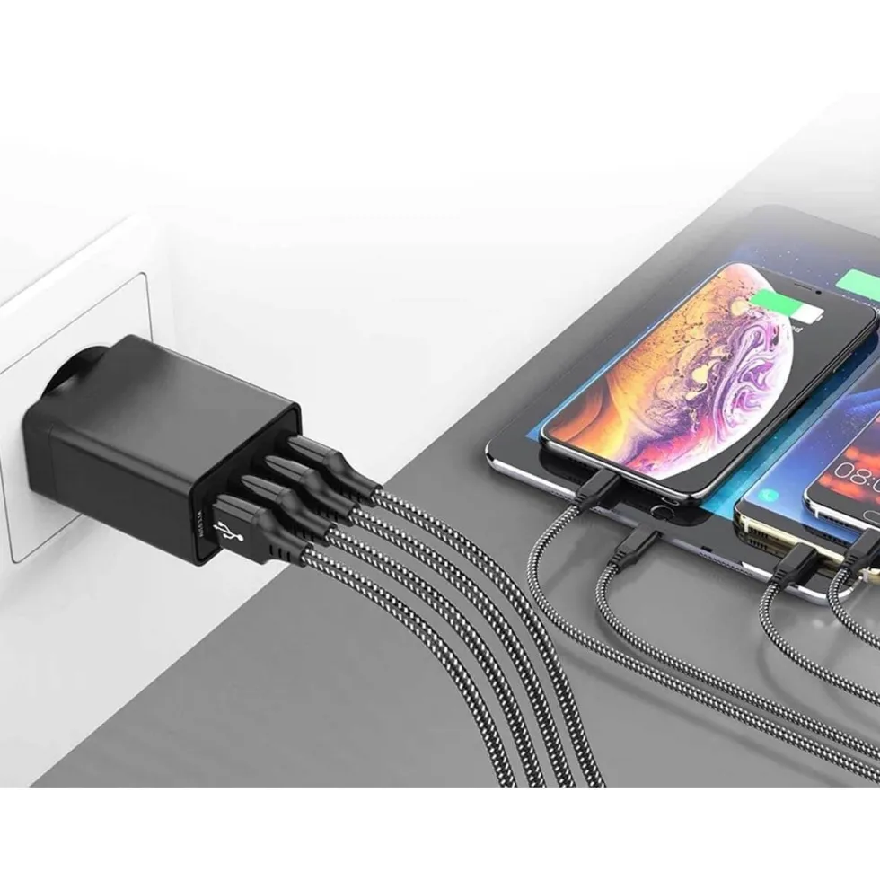 Snabbladdare 4x USB Quick Charge 3.0 3.1A Vit