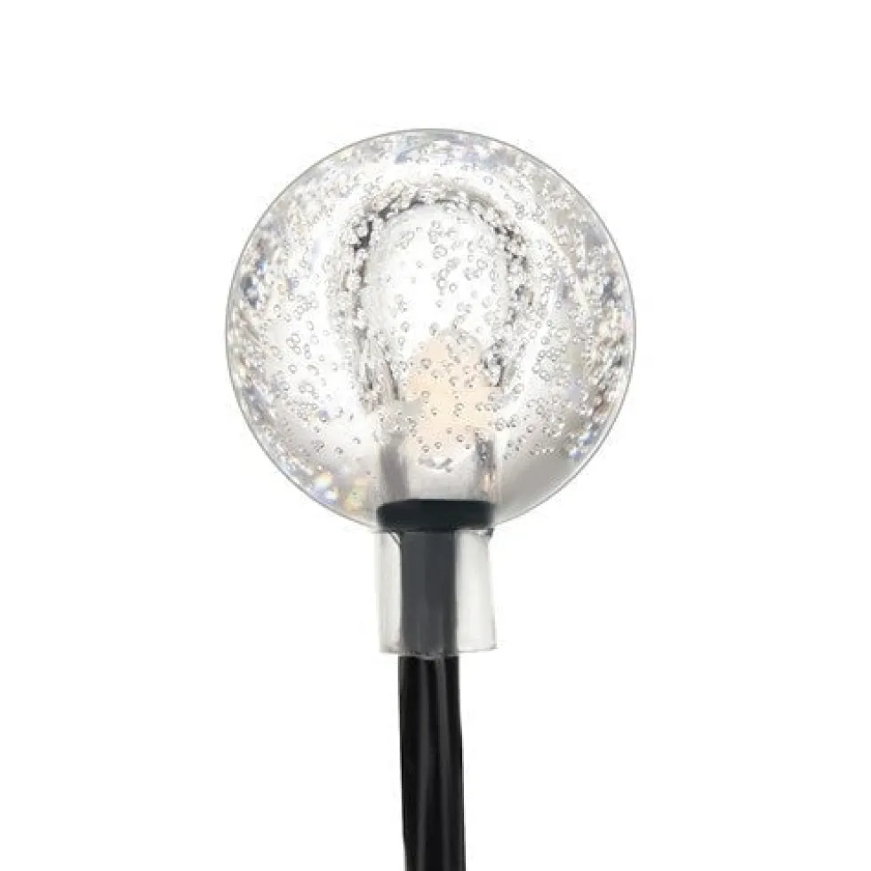 Solcellsdriven LED-ljusslinga 100 bollar varmvit 11,6 m IP44