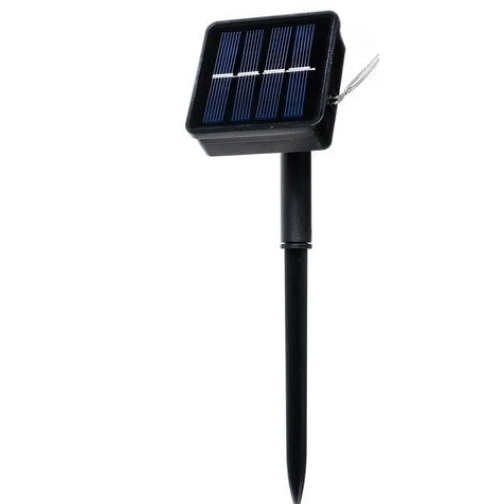 Solcellsdriven LED-ljusslinga 100 bollar varmvit 11,6 m IP44