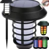Solcellsdriven trädgårdslampa med RGB och fjärrkontroll