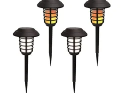 Solcellsdriven trädgårdslampa med RGB och fjärrkontroll