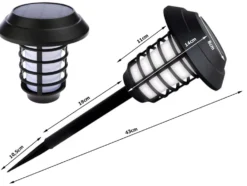 Solcellsdriven trädgårdslampa med RGB och fjärrkontroll