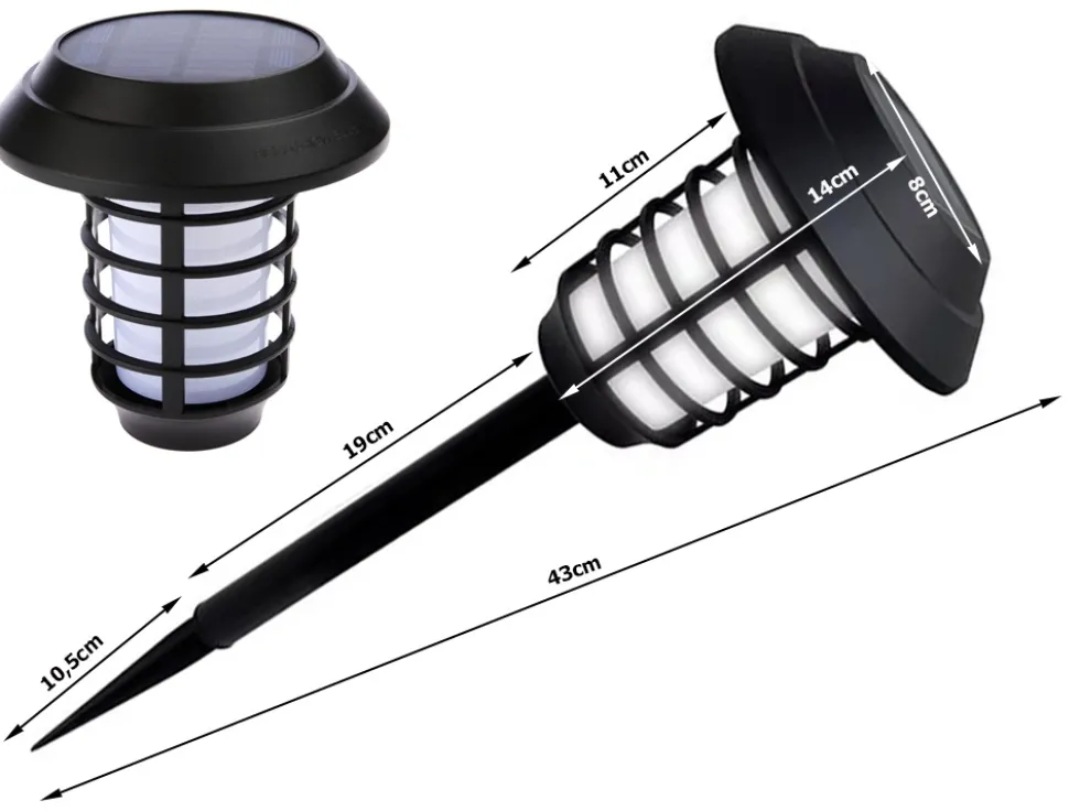 Solcellsdriven trädgårdslampa med RGB och fjärrkontroll