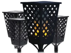 Solcellsfackla LED med flamljus och skymningssensor IP65 59–107 cm