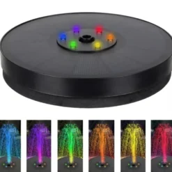 Solcellsfontän med batteri och LED