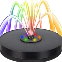 Solcellsfontän med batteri och LED