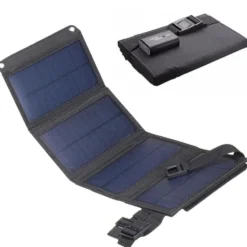 Solcellsladdare med USB för mobiltelefon och powerbank