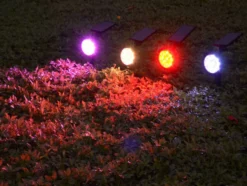 Solcellslampa utomhus LED RGBW IP55 med skymningssensor 42 cm