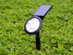 Solcellslampa utomhus LED RGBW IP55 med skymningssensor 42 cm