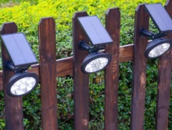 Solcellslampa utomhus LED RGBW IP55 med skymningssensor 42 cm