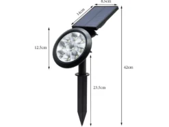 Solcellslampa utomhus LED RGBW IP55 med skymningssensor 42 cm