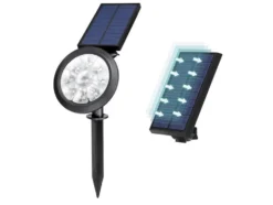 Solcellslampa utomhus LED RGBW IP55 med skymningssensor 42 cm