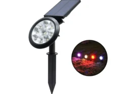 Solcellslampa utomhus LED RGBW IP55 med skymningssensor 42 cm