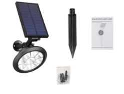 Solcellslampa utomhus LED RGBW IP55 med skymningssensor 42 cm