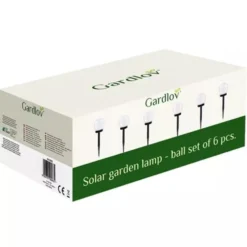 Solcellslampor / Trädgårdslampor med LED och skymningssensor 6-pack