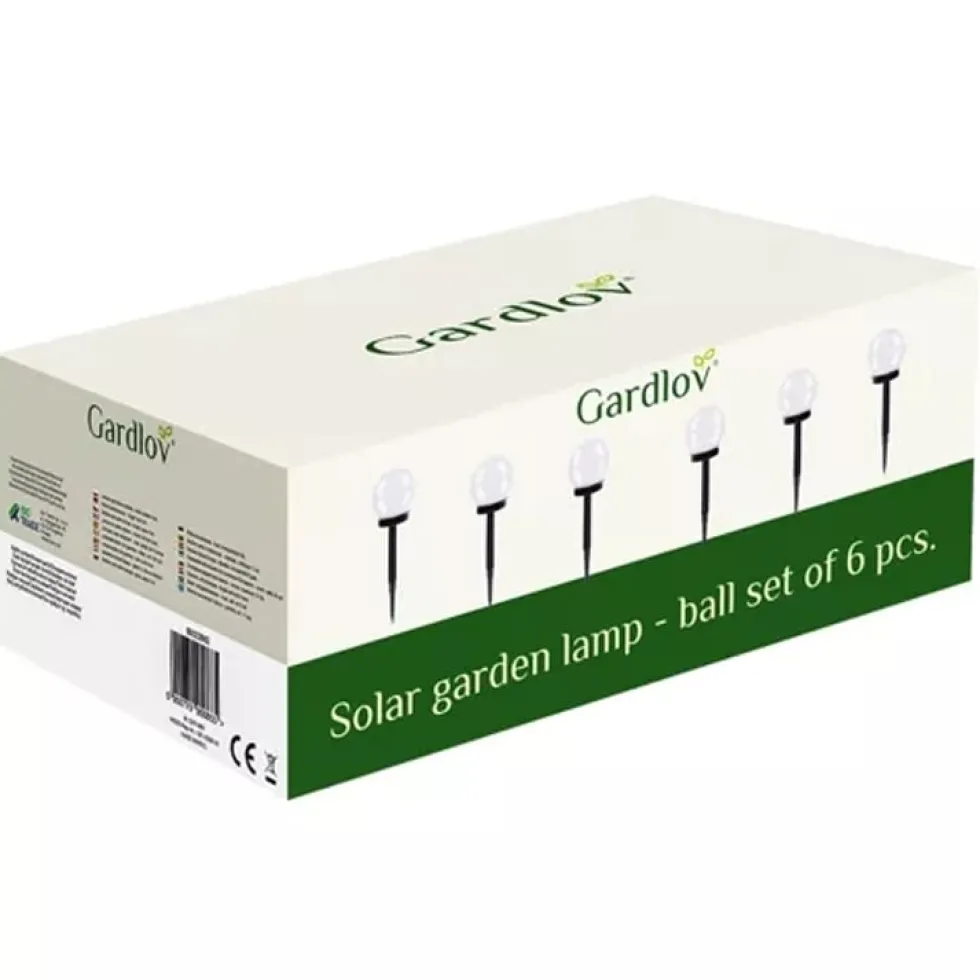 Solcellslampor / Trädgårdslampor med LED och skymningssensor 6-pack