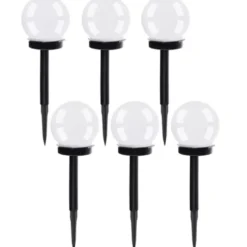 Solcellslampor / Trädgårdslampor med LED och skymningssensor 6-pack