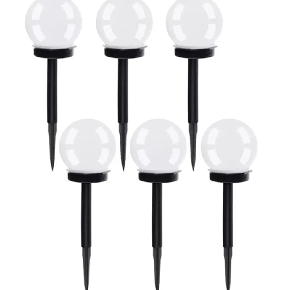 Solcellslampor / Trädgårdslampor med LED och skymningssensor 6-pack