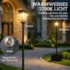 Solcellslykta Golvlampa med Blomkruka 195cm Utomhusträdgårdslykta med 2 ljusstyrkenivåer Ljuskontrollströmbrytare IP44