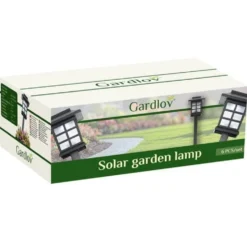 Solcells trädgårdslampor 6-pack IP44 kallvit 13000K skymningssensor