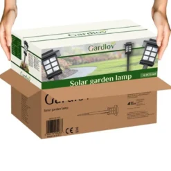 Solcells trädgårdslampor 6-pack IP44 kallvit 13000K skymningssensor