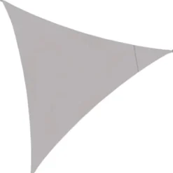 Solsegel trekant 3x3x3 m grå polyester 120 g/m² inkl 4 snören