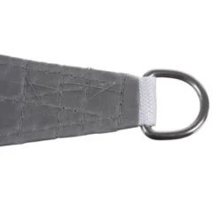 Solsegel trekant 3x3x3 m grå polyester 120 g/m² inkl 4 snören