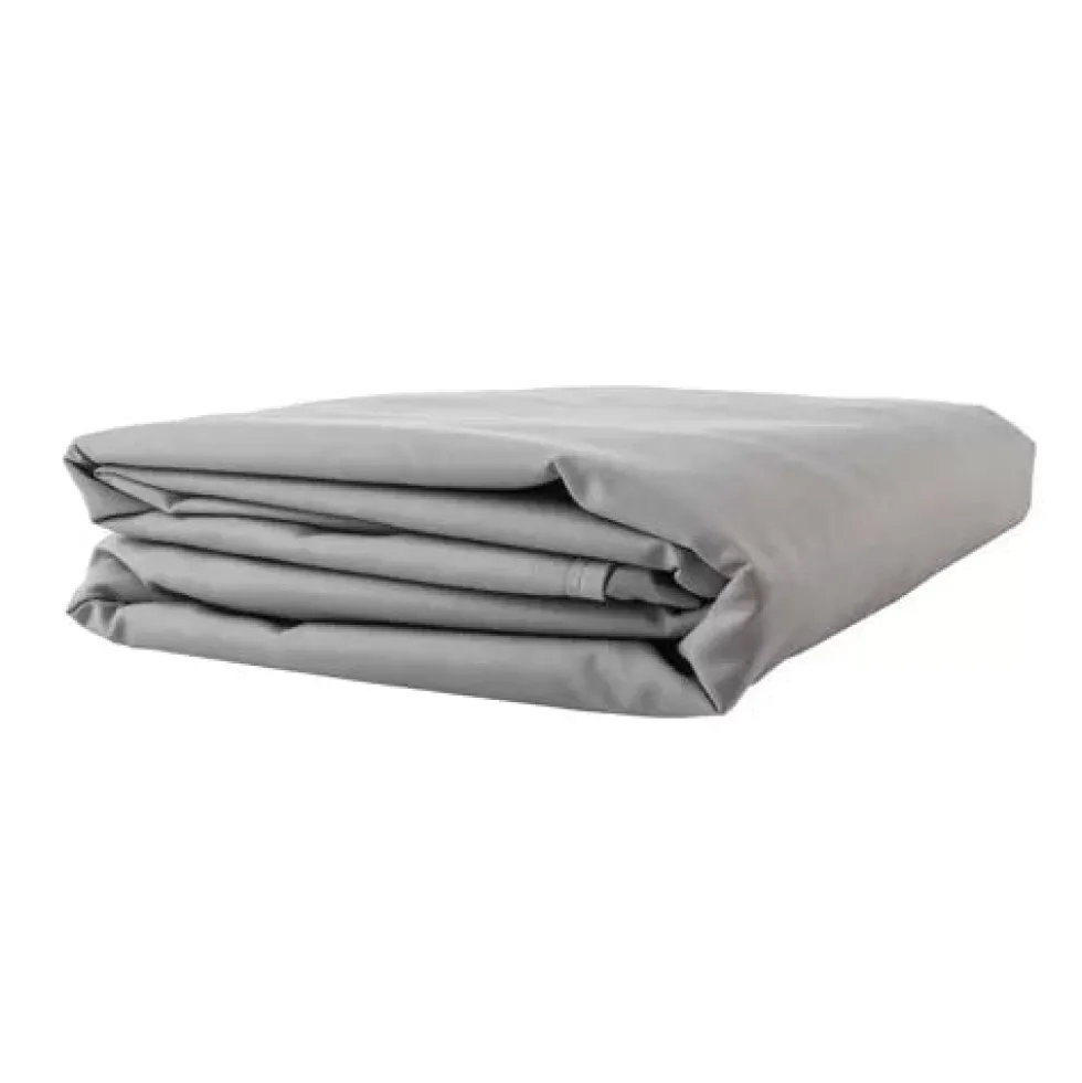 Solsegel trekant 3x3x3 m grå polyester 120 g/m² inkl 4 snören